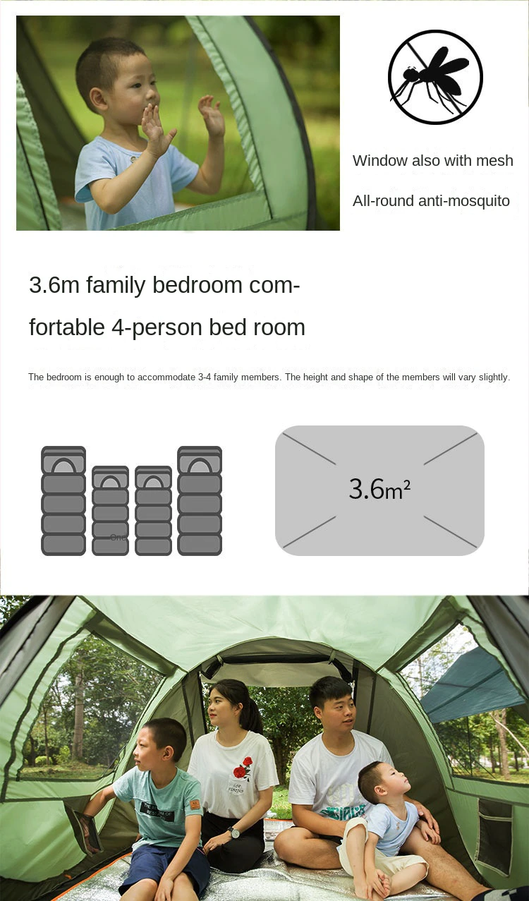 Cheap Goat Tents Outdoor Camping 3 4 People Automatic Outdoor Tent Camping Rainproof Tent  Throwing Tent Building Free Easy to Put up Tent   